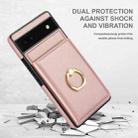 For Google Pixel 6a RFID Anti-theft Card Ring Holder Phone Case(Rose Gold) - 2