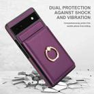 For Google Pixel 6a RFID Anti-theft Card Ring Holder Phone Case(Dark Purple) - 2