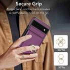 For Google Pixel 6a RFID Anti-theft Card Ring Holder Phone Case(Dark Purple) - 3