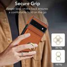 For Google Pixel 6a RFID Anti-theft Card Ring Holder Phone Case(Brown) - 3