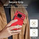 For Google Pixel 8 RFID Anti-theft Card Ring Holder Phone Case(Red) - 3