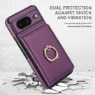 For Google Pixel 8 RFID Anti-theft Card Ring Holder Phone Case(Dark Purple) - 2