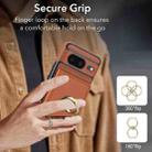 For Google Pixel 8 RFID Anti-theft Card Ring Holder Phone Case(Brown) - 3