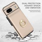 For Google Pixel 8a RFID Anti-theft Card Ring Holder Phone Case(White) - 2