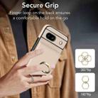 For Google Pixel 8a RFID Anti-theft Card Ring Holder Phone Case(White) - 3