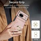 For Google Pixel 8a RFID Anti-theft Card Ring Holder Phone Case(Rose Gold) - 3