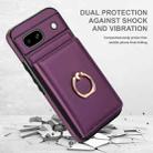 For Google Pixel 8a RFID Anti-theft Card Ring Holder Phone Case(Dark Purple) - 2