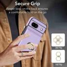 For Google Pixel 8a RFID Anti-theft Card Ring Holder Phone Case(Purple) - 3