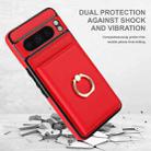 For Google Pixel 8 Pro RFID Anti-theft Card Ring Holder Phone Case(Red) - 2
