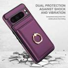 For Google Pixel 8 Pro RFID Anti-theft Card Ring Holder Phone Case(Dark Purple) - 2