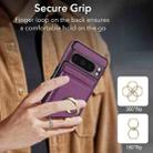For Google Pixel 8 Pro RFID Anti-theft Card Ring Holder Phone Case(Dark Purple) - 3