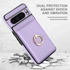 For Google Pixel 8 Pro RFID Anti-theft Card Ring Holder Phone Case(Purple) - 2