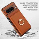 For Google Pixel 8 Pro RFID Anti-theft Card Ring Holder Phone Case(Brown) - 2