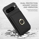 For Google Pixel 9 RFID Anti-theft Card Ring Holder Phone Case(Black) - 3