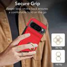 For Google Pixel 9 RFID Anti-theft Card Ring Holder Phone Case(Red) - 2