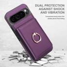 For Google Pixel 9 Pro XL RFID Anti-theft Card Ring Holder Phone Case(Dark Purple) - 3