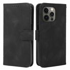 For iPhone 14 Pro Max Skin Feel Geometric Lines Leather Phone Case(Black) - 2