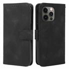 For iPhone 13 Pro Skin Feel Geometric Lines Leather Phone Case(Black) - 2