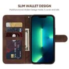 For iPhone 13 Pro Skin Feel Geometric Lines Leather Phone Case(Brown) - 3