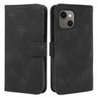 For iPhone 13 Skin Feel Geometric Lines Leather Phone Case(Black) - 2