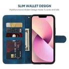 For iPhone 13 Skin Feel Geometric Lines Leather Phone Case(Blue) - 3