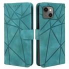 For iPhone 13 Skin Feel Geometric Lines Leather Phone Case(Green) - 2