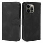 For iPhone 12 Pro Max Skin Feel Geometric Lines Leather Phone Case(Black) - 2