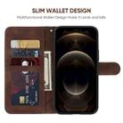 For iPhone 12 Pro Max Skin Feel Geometric Lines Leather Phone Case(Brown) - 3