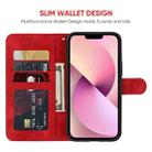 For iPhone 13 mini Skin Feel Geometric Lines Leather Phone Case(Red) - 3