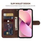 For iPhone 13 mini Skin Feel Geometric Lines Leather Phone Case(Brown) - 3