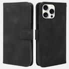 For iPhone 16 Pro Max Skin Feel Geometric Lines Leather Phone Case(Black) - 2