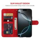 For iPhone 16 Pro Skin Feel Geometric Lines Leather Phone Case(Red) - 3