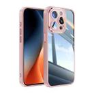 For iPhone 15 Pro Acrylic Hybrid TPU Armor Shockproof Phone Case(Pink) - 1