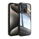 For iPhone 15 Acrylic Hybrid TPU Armor Shockproof Phone Case(Black) - 1