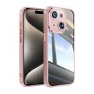 For iPhone 15 Acrylic Hybrid TPU Armor Shockproof Phone Case(Pink) - 1