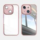 For iPhone 15 Acrylic Hybrid TPU Armor Shockproof Phone Case(Pink) - 2