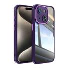 For iPhone 15 Acrylic Hybrid TPU Armor Shockproof Phone Case(Purple) - 1