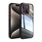 For iPhone 14 Acrylic Hybrid TPU Armor Shockproof Phone Case(Black Red) - 1