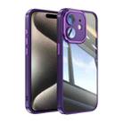 For iPhone 12 Acrylic Hybrid TPU Armor Shockproof Phone Case(Purple) - 1