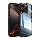 For iPhone 16 Pro Max Acrylic Hybrid TPU Armor Shockproof Phone Case(Black Red) - 1