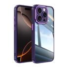 For iPhone 16 Pro Max Acrylic Hybrid TPU Armor Shockproof Phone Case(Purple) - 1