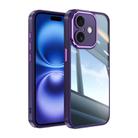 For iPhone 16 Plus Acrylic Hybrid TPU Armor Shockproof Phone Case(Purple) - 1