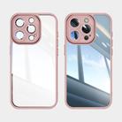 For iPhone 16 Acrylic Hybrid TPU Armor Shockproof Phone Case(Pink) - 2