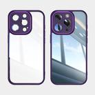 For iPhone 16 Acrylic Hybrid TPU Armor Shockproof Phone Case(Purple) - 2