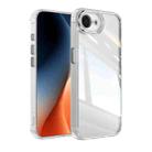 For iPhone 16e Acrylic Hybrid TPU Armor Shockproof Phone Case(Transparent) - 1