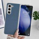 For Samsung Galaxy Z Fold5 Kevlar Carbon Fiber Ultra-thin Shockproof Phone Case(Blue) - 2