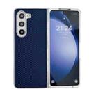 For Samsung Galaxy Z Fold5 Kevlar Carbon Fiber Ultra-thin Shockproof Phone Case(Dark Blue) - 1