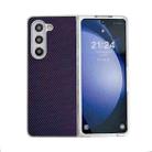 For Samsung Galaxy Z Fold5 Kevlar Carbon Fiber Ultra-thin Shockproof Phone Case(Purple) - 1