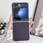 For Samsung Galaxy Z Flip5 Kevlar Carbon Fiber Ultra-thin Shockproof Phone Case(Purple) - 2