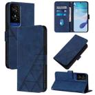 For TCL 50 5G Crossbody 3D Embossed Flip Leather Phone Case(Blue) - 1